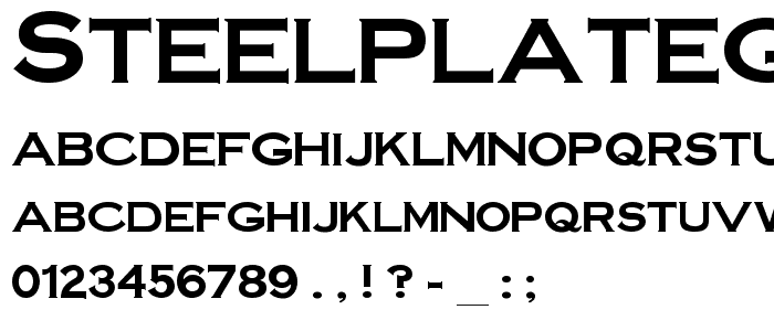 SteelplateGothicBold normal font